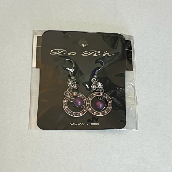 VITALITY COLLECTION- Purple Circle Womens Earring - Picture 1 of 1